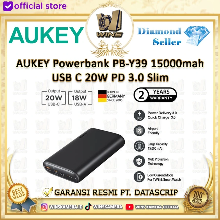 AUKEY PB-Y39 15000mAh PowerBank